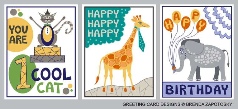 Animal Art Greeting Cards by Brenda Zapotosky