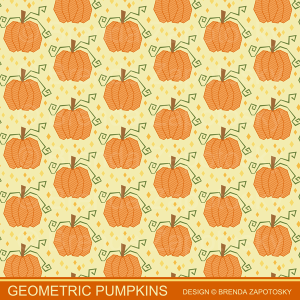 Geometric Pumpkins by Brenda Zapotosky