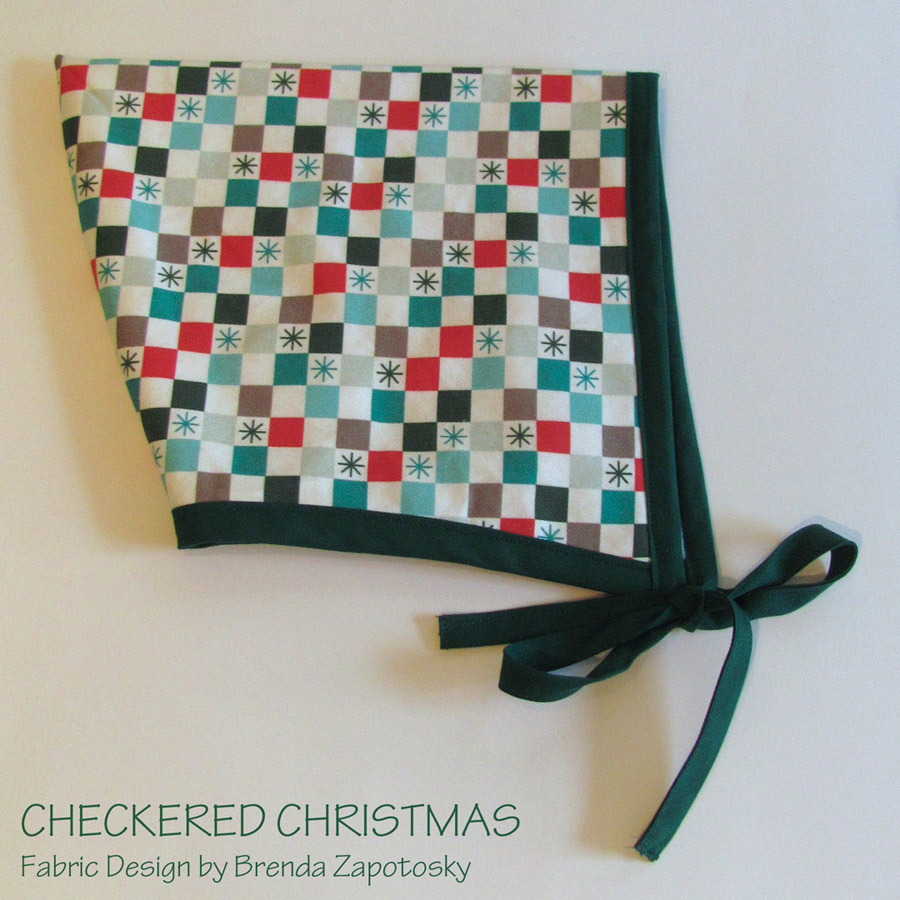 Checkered Christmas Hat Festive by Brenda Zapotosky
