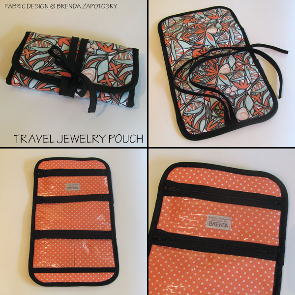 Floral Bliss Travel Jewelry Pouch 4 views by Brenda Zapotosky