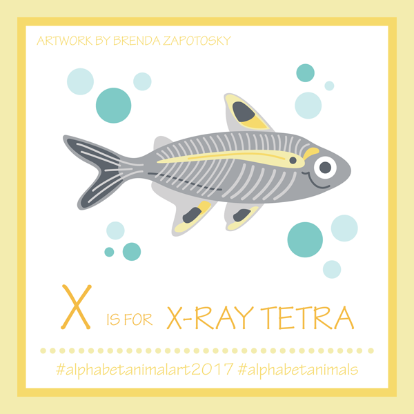 X is for X Ray Tetra by Brenda Zapotosky