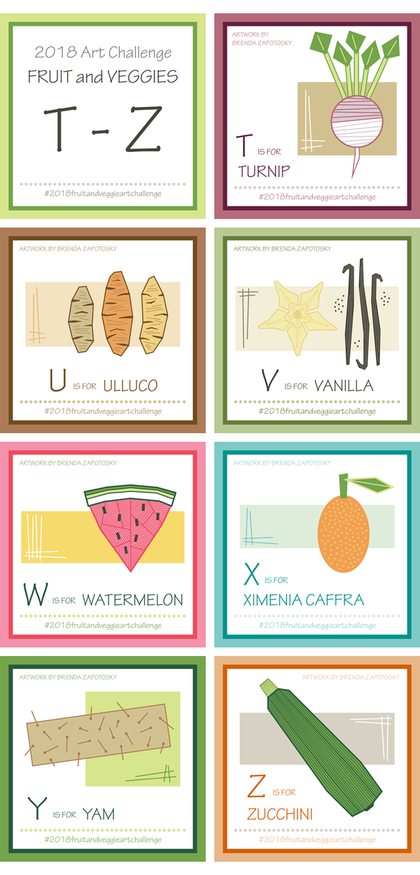 T thru Z Fruit and Veggies by Brenda Zapotosky