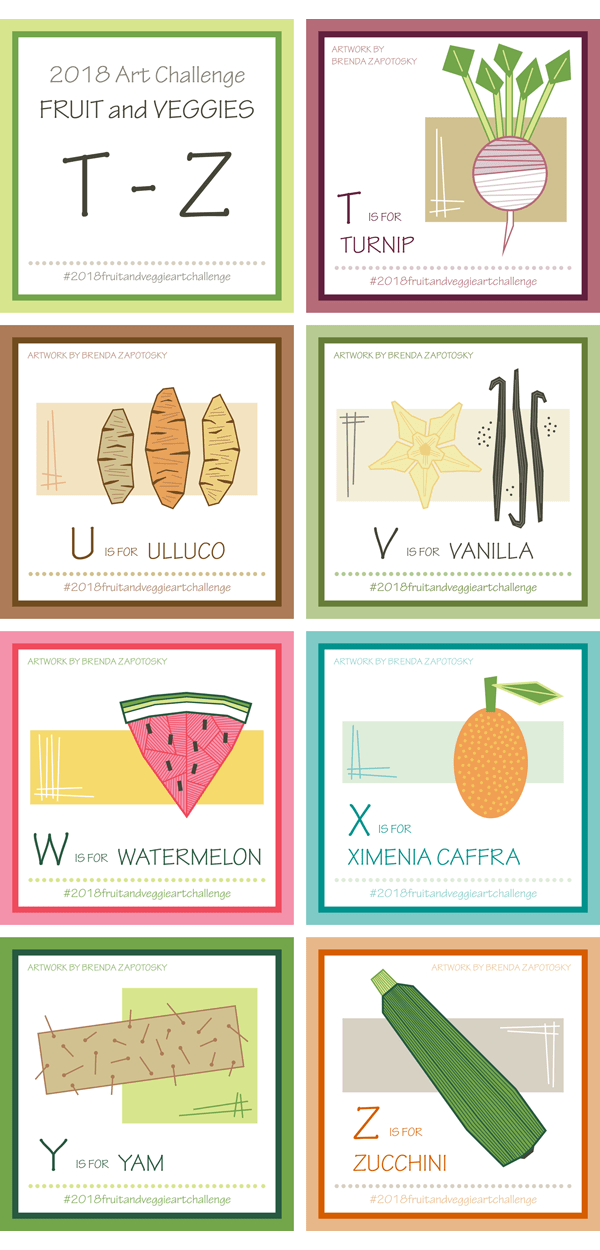 T thru Z Fruit and Veggies by Brenda Zapotosky