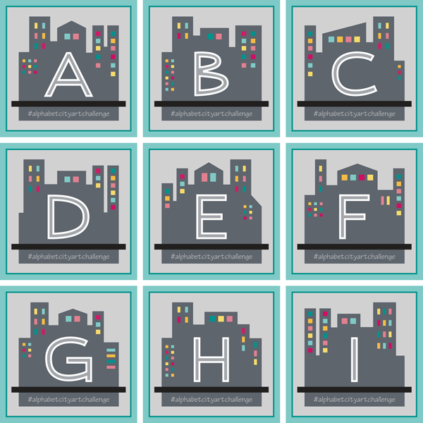 City Letter Boxes A thru I by Brenda Zapotosky