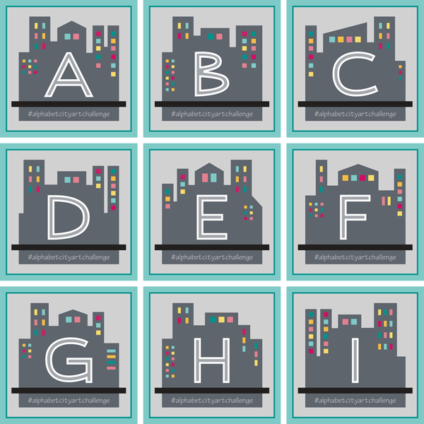 City Letter Boxes A thru I by Brenda Zapotosky