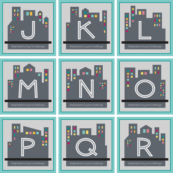 City Letter Boxes J thru R by Brenda Zapotosky