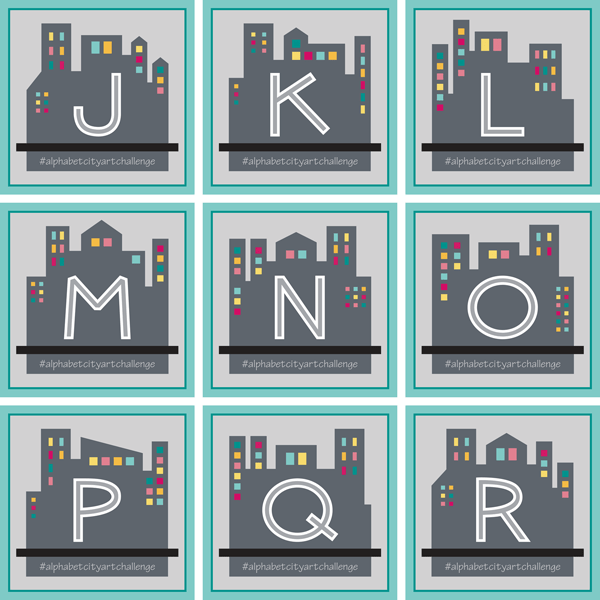 City Letter Boxes J thru R by Brenda Zapotosky