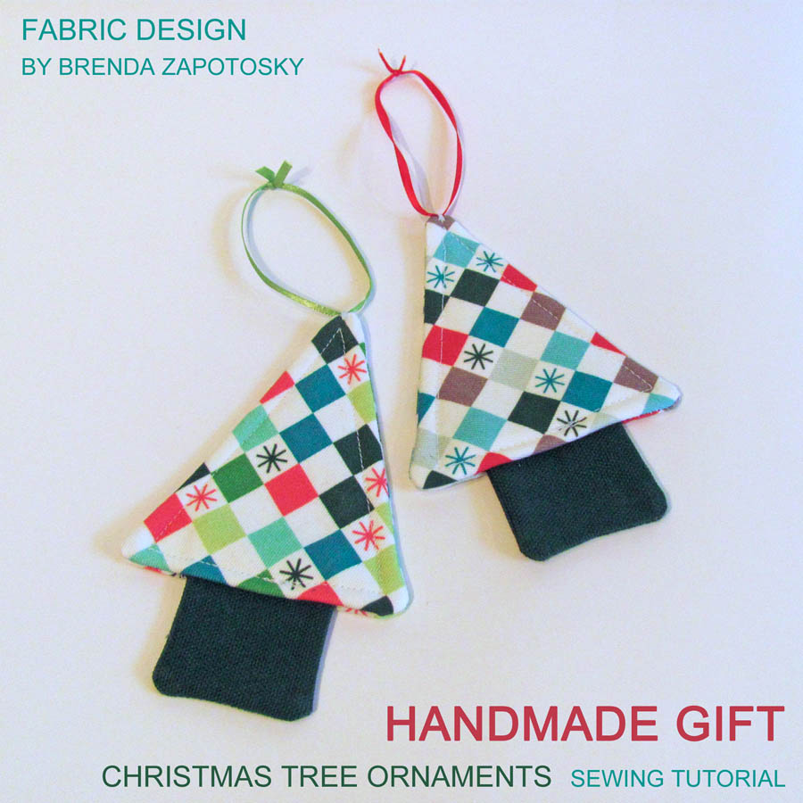 Checkered Christmas by Brenda Zapotosky Tree Ornaments 3