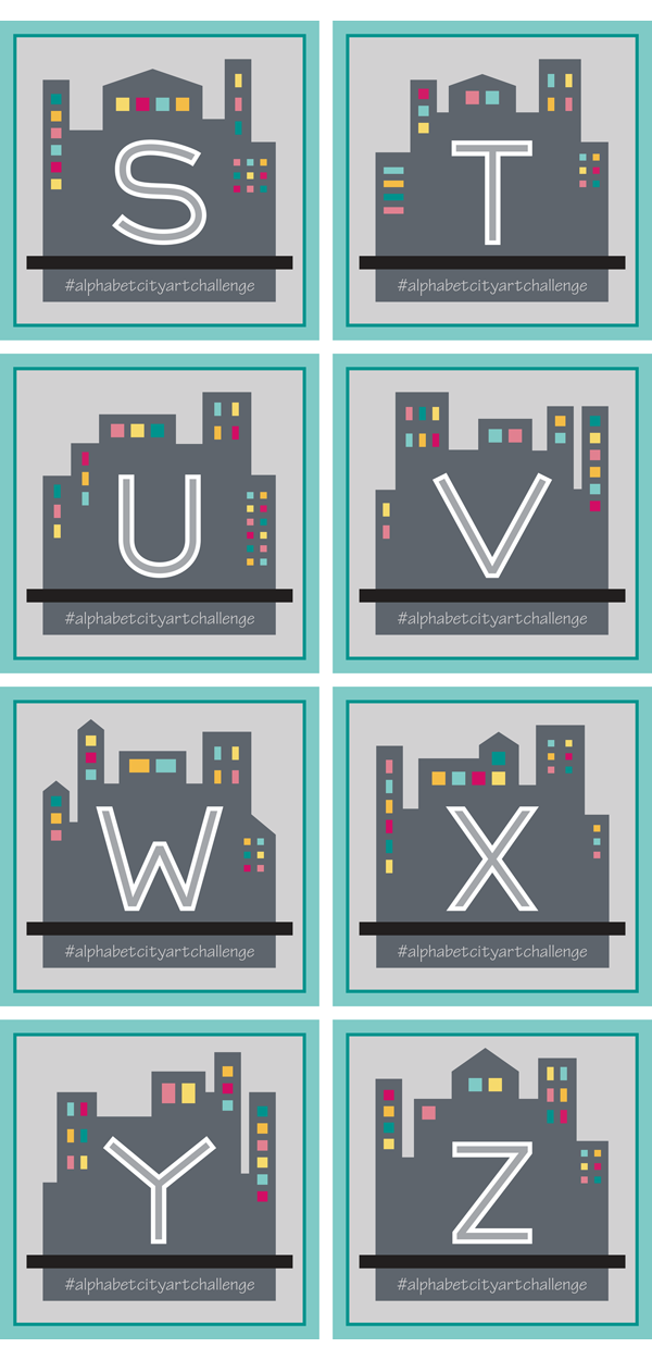 City Letter Boxes S thru Z by Brenda Zapotosky